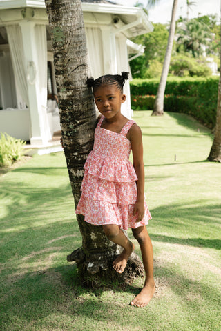 Roller Rabbit Tangerine Kids Suzie Floral Ribbon Kenia Dress