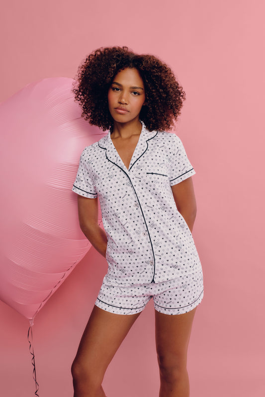 Quilted Hearts Polo Pajamas view 1