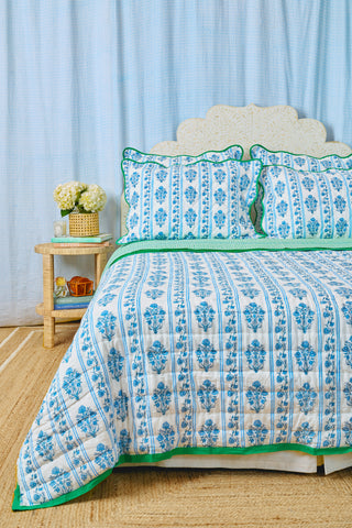Roller Rabbit Lily Stripe Reversible Quilt 
