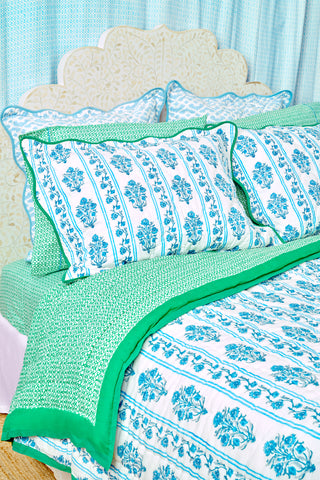 Roller Rabbit Lily Stripe Reversible Quilt 