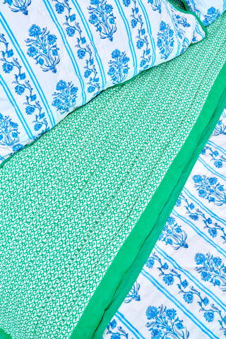 Roller Rabbit Lily Stripe Reversible Quilt 