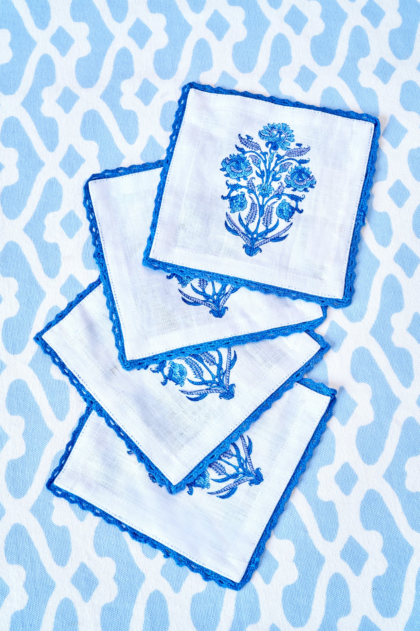 Roller Rabbit Lily Block Cocktail Napkin Set view 1