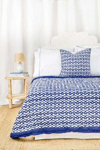 Roller Rabbit Blue Big Cata Quilt