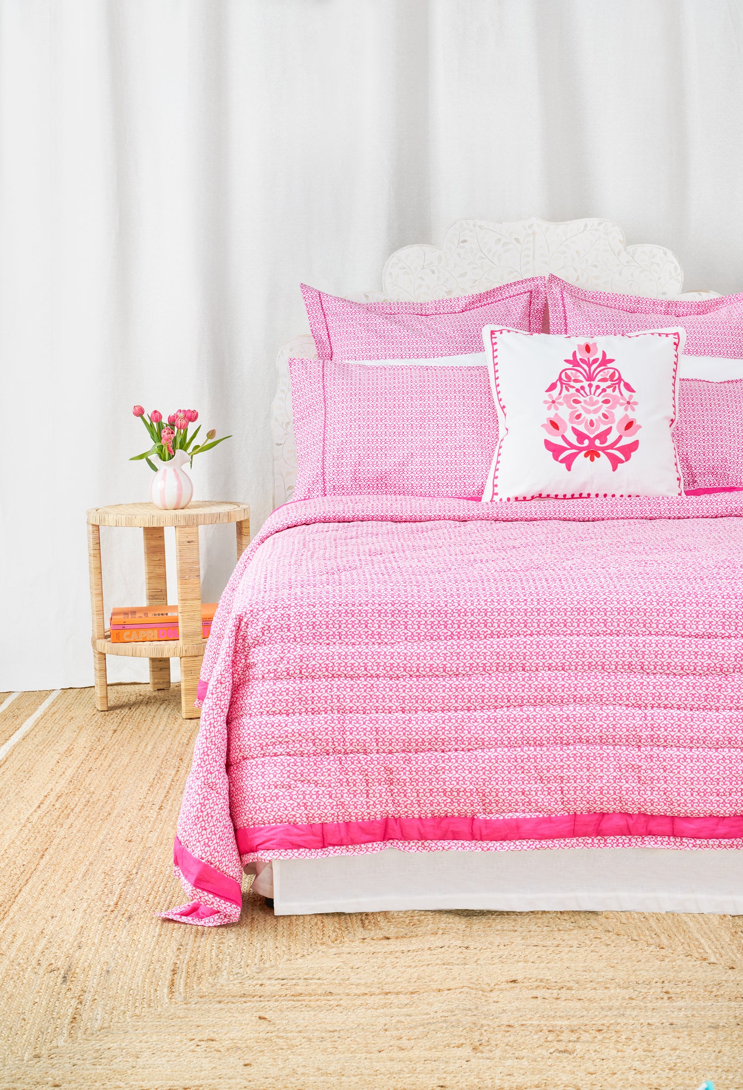 Roller Rabbit Magenta Catalina Pillowcase Set