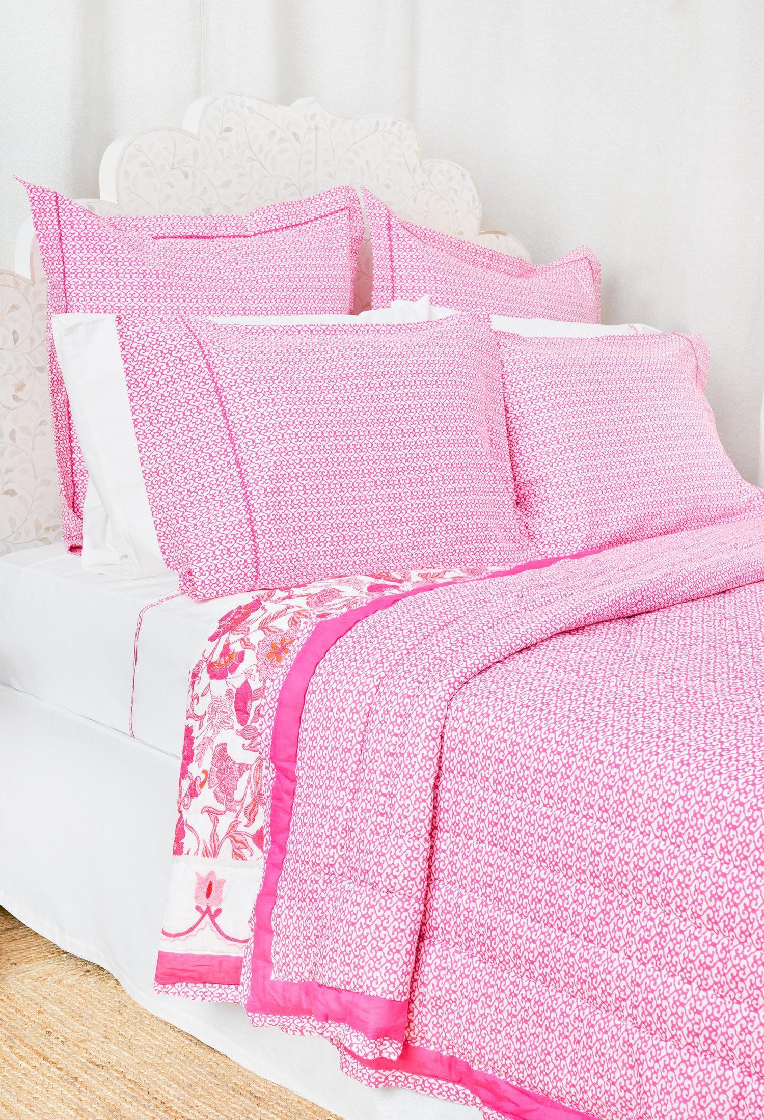 Roller Rabbit Magenta Catalina Pillowcase Set