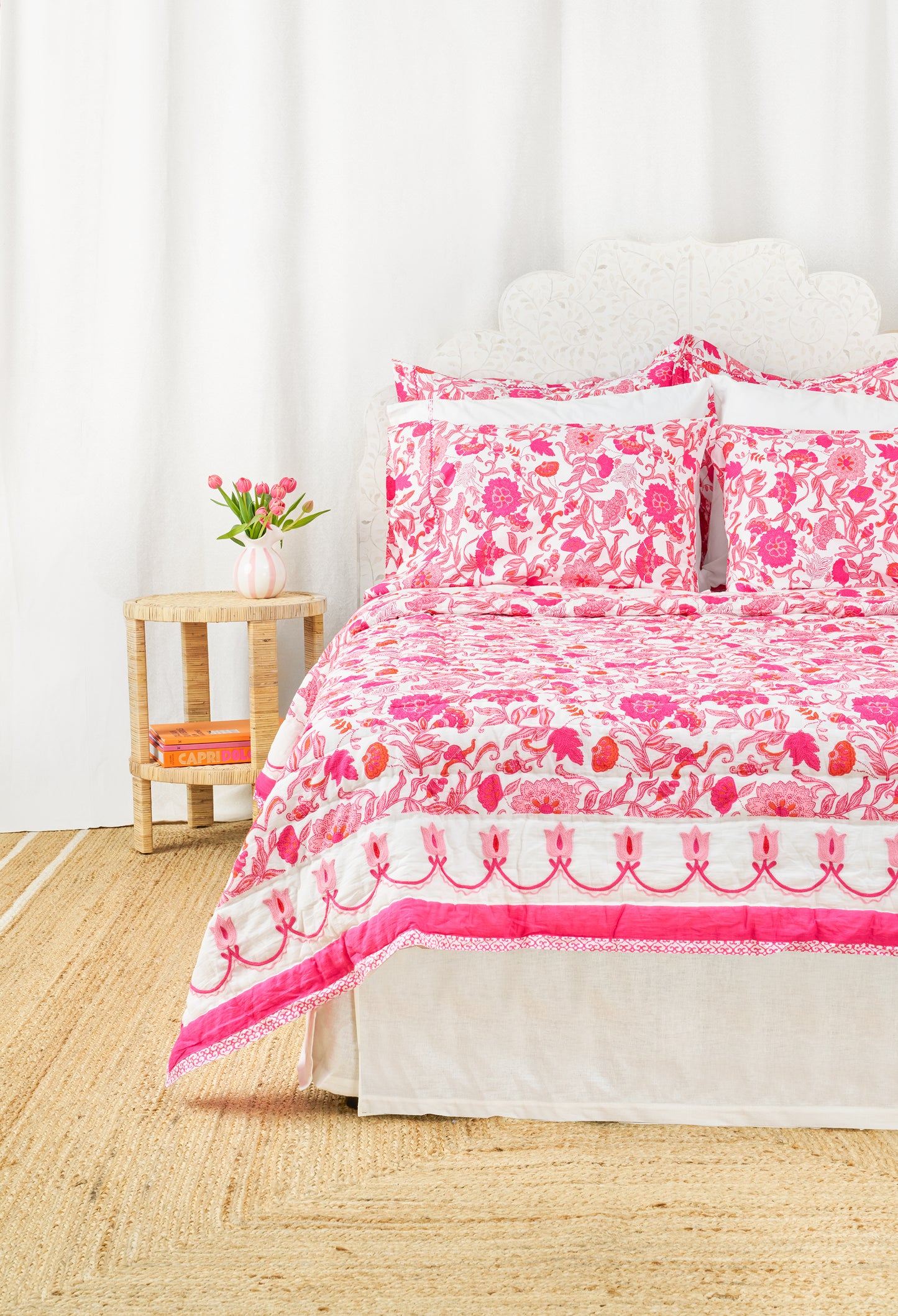 Roller Rabbit Magenta Botanica Pillowcase Set