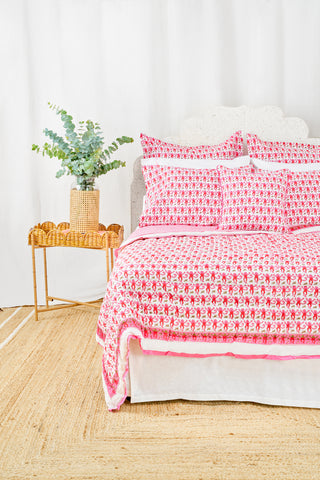 Roller Rabbit Pink Monkey Quilt