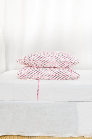 Roller Rabbit Pink Hearts Pillowcase Set