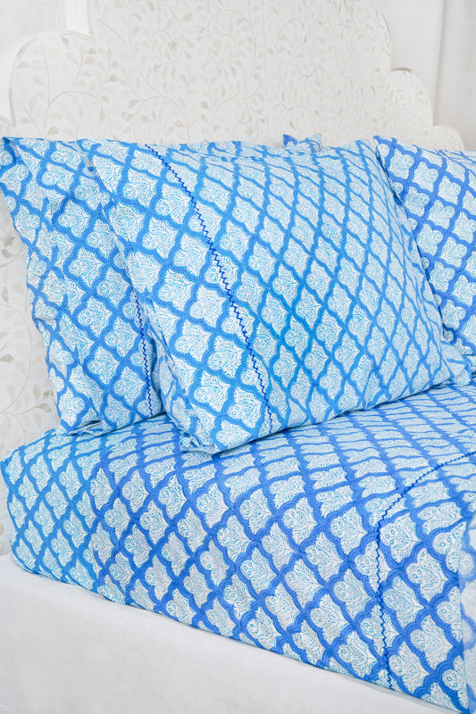 Roller Rabbit Blue Jemina Sheet Set view 1