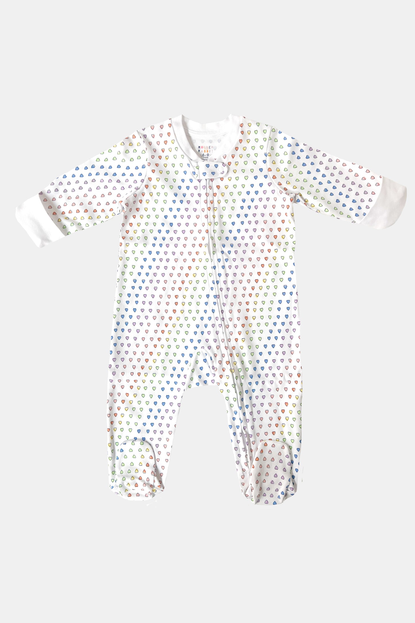 Roller Rabbit Disco Hearts Infant Footie Zipper Pajama