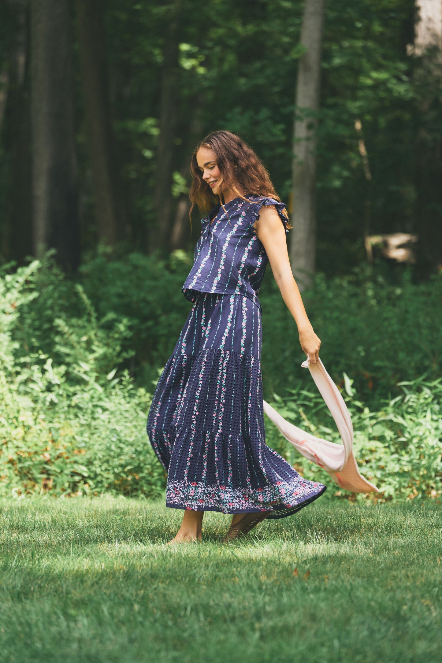 Roller Rabbit Navy Alba Eyelet Carlisa Skirt view 1