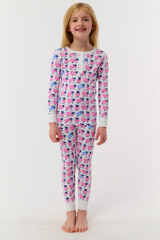 Roller Rabbit Pink Kids Sammy The Sheep Pajamas