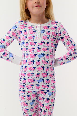 Roller Rabbit Pink Kids Sammy The Sheep Pajamas
