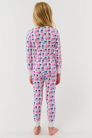 Roller Rabbit Pink Kids Sammy The Sheep Pajamas