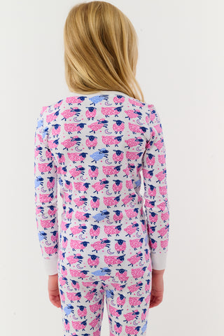 Roller Rabbit Pink Kids Sammy The Sheep Pajamas