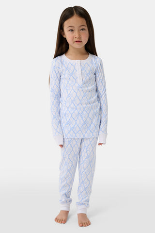 Roller Rabbit White Kids Seaside Knots Juniper Pajamas