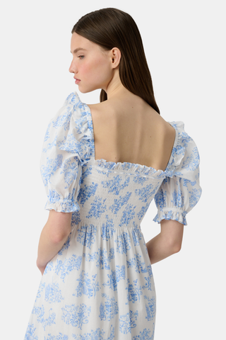 Roller Rabbit x Hill House Blue Sherwood Forrest Monkey Scarlett Nap Dress