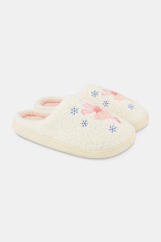 Roller Rabbit Pink Sugarplum Monkey Fuzzy Slippers