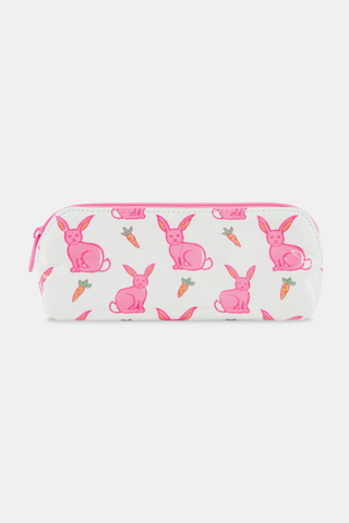 Roller Rabbit Pink Romy Rabbit Makeup Bag