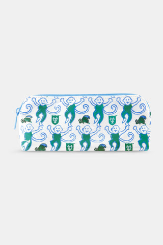 Roller Rabbit Green Green Wave Lovely Monkey Makeup Bag