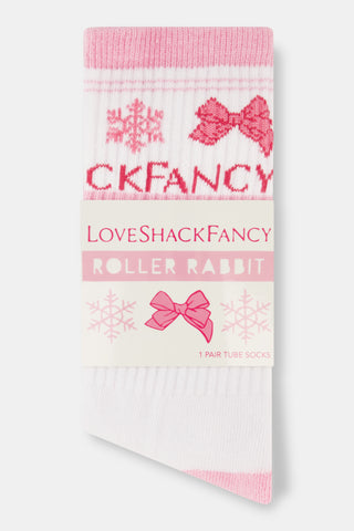 Roller Rabbit Pink Sugarplum Monkey Tube Socks