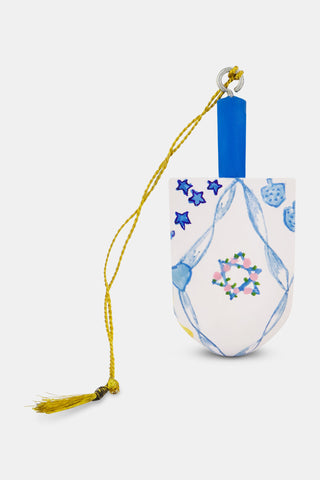 Roller Rabbit Blue Starry Nights Lattice Dreidel