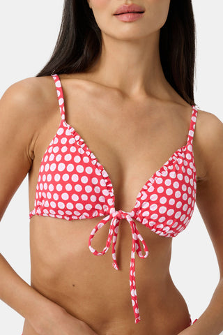 Roller Rabbit Red Starry Dot Isa Bikini Top