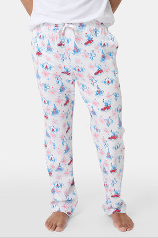 Roller Rabbit Blue Mens Star Spangled Monkey Simon Pant