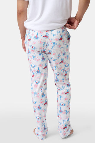 Roller Rabbit Blue Mens Star Spangled Monkey Simon Pant