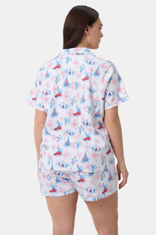 Roller Rabbit Blue Star Spangled Monkey Polo Pajamas