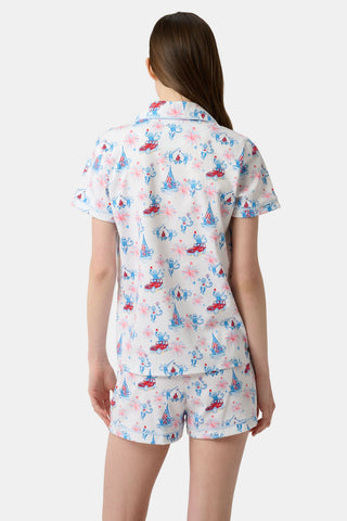 Roller Rabbit Blue Star Spangled Monkey Polo Pajamas