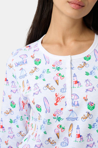 Roller Rabbit Blue Summer Club Pajamas
