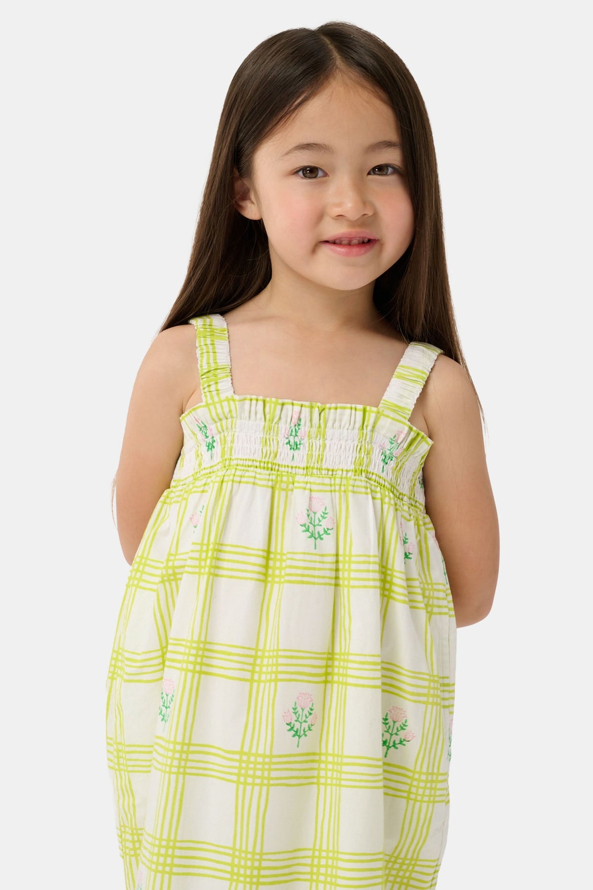 Kids Sun Check Blossom Teagan Dress