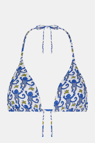 Roller Rabbit Blue Monkey/Hearts Serena Bikini Top