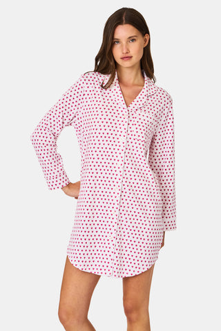 Roller Rabbit Pink Hearts Perlita Lounge Dress