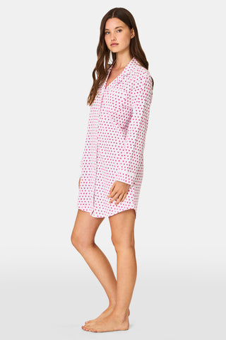 Roller Rabbit Pink Hearts Perlita Lounge Dress