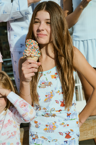 Girl in Roller Rabbit Pajamas