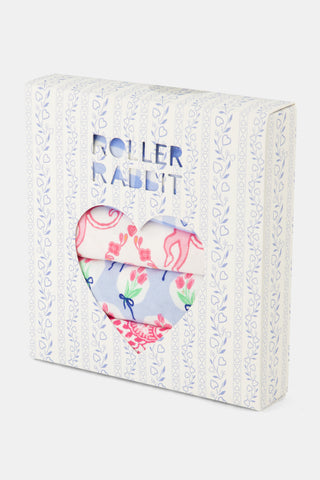 Roller Rabbit Pink Blue Classic Core Thong 4 Pack