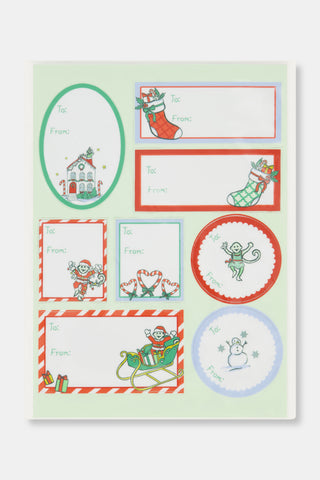 Snow Villages Gift Tag Stickers
