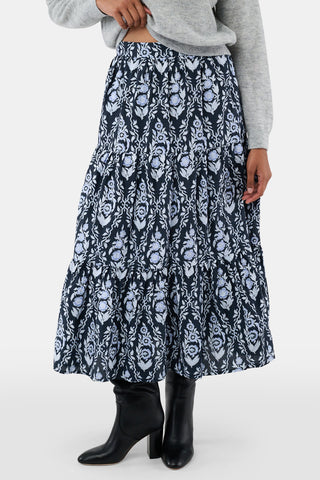 ROLLER RABBIT NAVY TRELLIS FLORAL CARLISA SKIRT