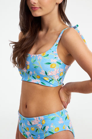 Kids Lemon Blossom/Tuiles Cora Reversible Bikini