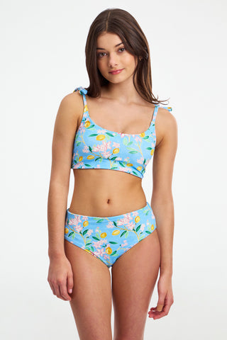 Kids Lemon Blossom/Tuiles Cora Reversible Bikini