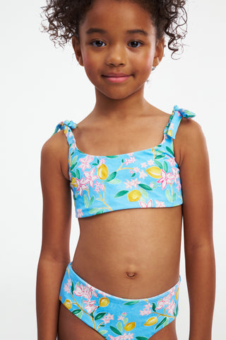 Kids Lemon Blossom/Tuiles Cora Reversible Bikini