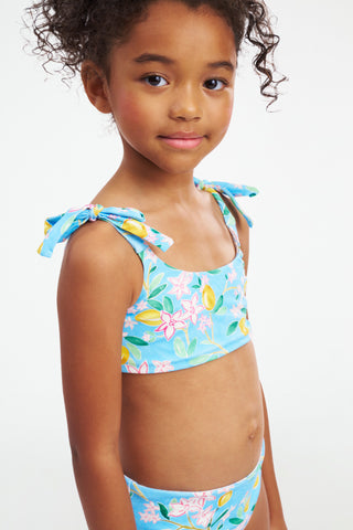 Kids Lemon Blossom/Tuiles Cora Reversible Bikini