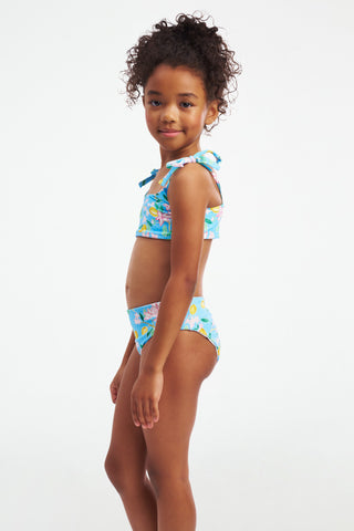 Kids Lemon Blossom/Tuiles Cora Reversible Bikini
