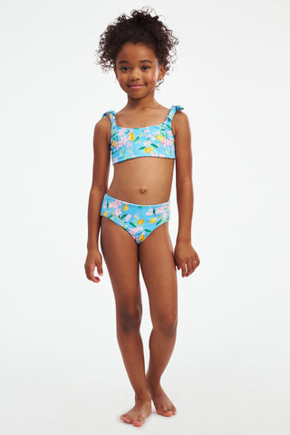 Kids Lemon Blossom/Tuiles Cora Reversible Bikini