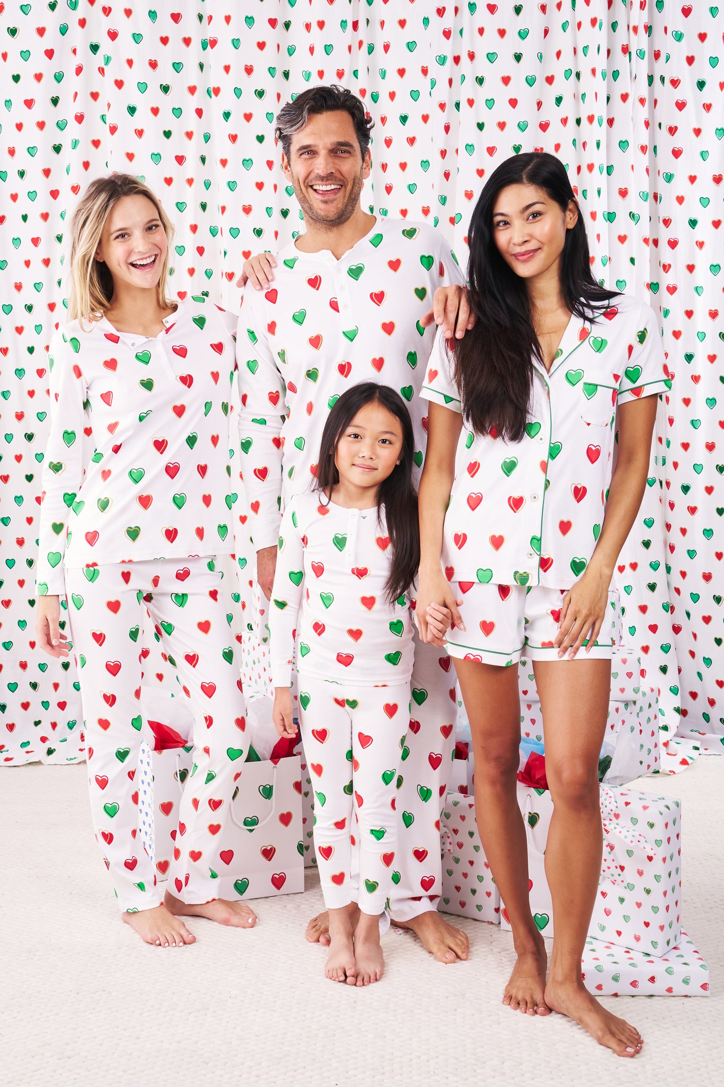 Roller Rabbit Kids Big Holiday Hearts Pajamas