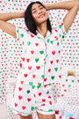 Roller Rabbit Big Holiday Hearts Polo Pajamas