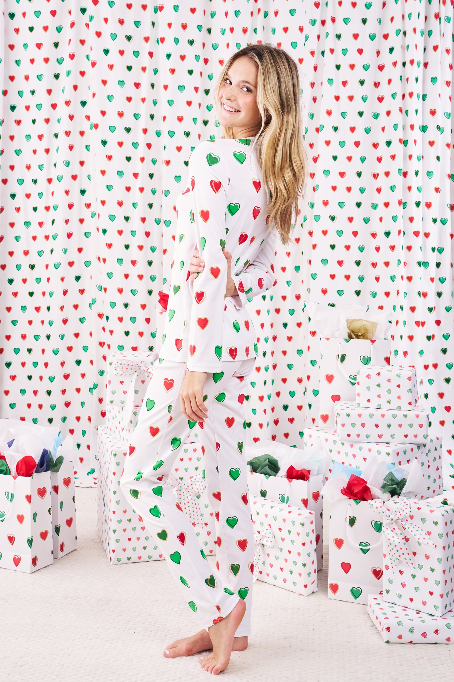 Roller Rabbit Big Holiday Hearts Pajamas