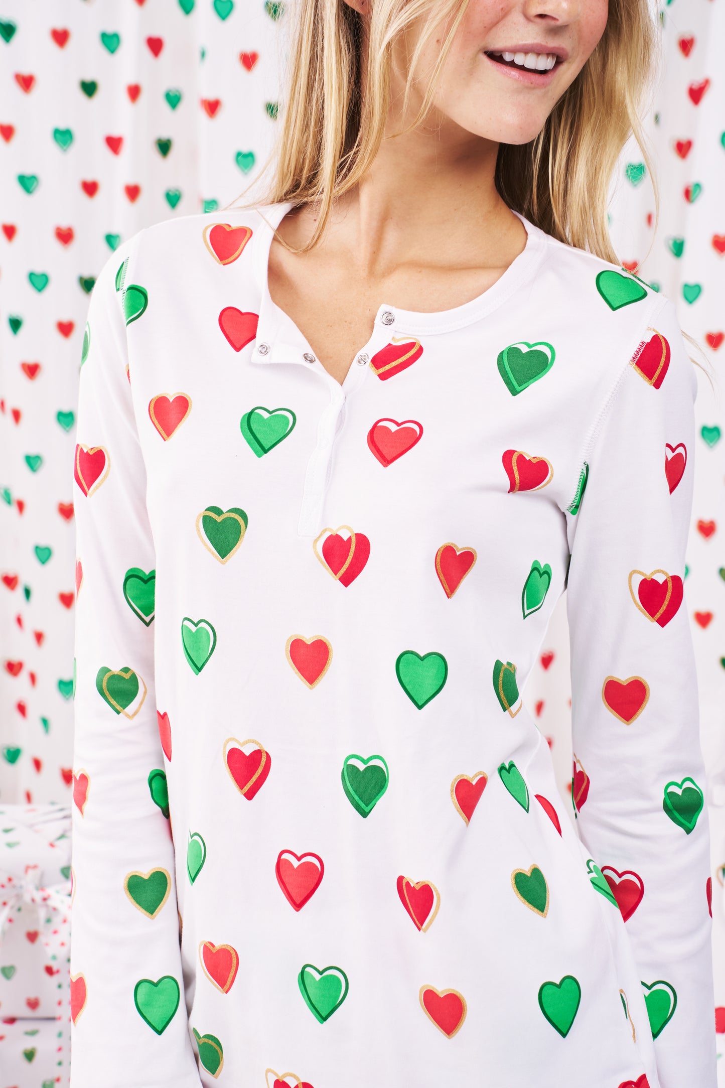 Roller Rabbit Big Holiday Hearts Pajamas